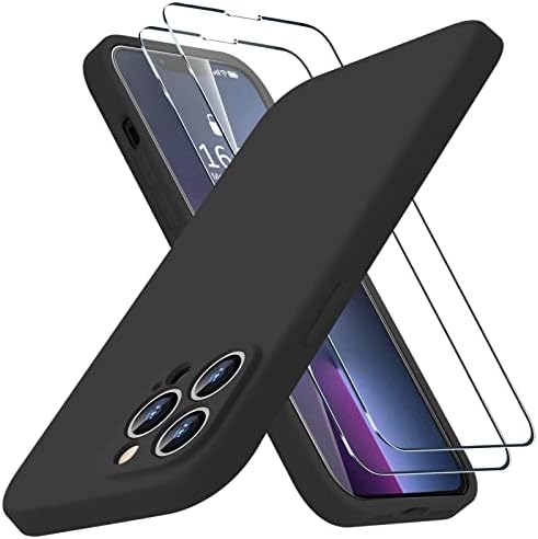 Bosskiss תואם למקרה iPhone 13 Pro, מקרה סיליקון נוזלי פרימיום [Velvety Touch] [2 PCS 9H מגן מסך